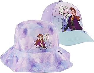 Disney Frozen Bucket Baseball Cap, Elsa & Anna Toddler Sun Hat for Ages 2-4