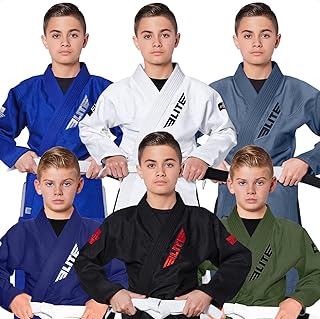 Kids BJJ GI, Youth IBJJF Children’s Brazilian Jiujitsu Gi kimono W/Preshrunk Fabric & Free Belt