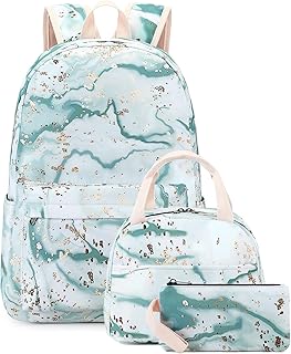 Teen Girls School Backpack Kids Bookbag Set with Lunch Box Pencil Case Travel Laptop Backpack Casual Daypacks