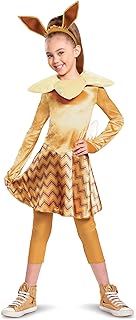 Disguise Pokemon Eevee Costume for Kids, Girls Deluxe Character Outfit, Child Size Small (4-6x) Brown