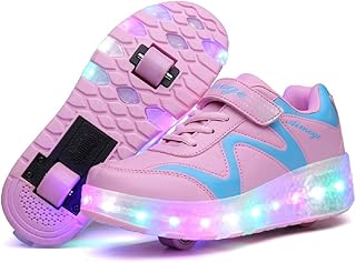 Kids Roller Shoes Boy Girl Sneakers with Wheels Become Sport Sneaker with Led for Christmas Birthday Children Show Gift