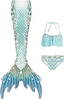 Mermaid Tails for Swimming for Girls Kids Mermaid Swimsuit（no Monofin）