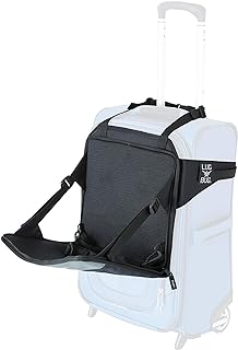 Lugabug Travel Seat, Ride-On Suitcase for Kids, Child Carrier for Carry-On Luggage - Family Airport Travel Made Easy (Black/Grey)