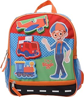 Vehicle Fun Interactive Mini Backpack For Kids, Boys & Girls Pre-School School Bag With Padded Back And Adjustable Straps,Versatile 12", Red, Modern