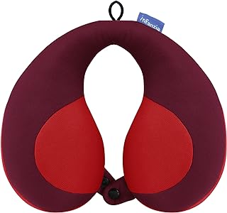 INFANZIA Kids Chin Supporting Travel Neck Pillow, Prevent Head from Falling Forward, Comfortably Supports Head, Neck and Chin - Gifts for Toddler/Child/Kids, Red