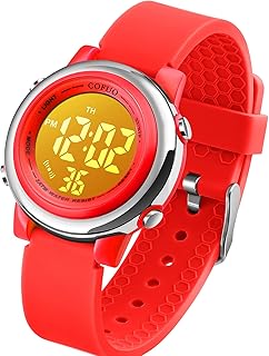 Kids Digital Sport Waterproof Watch for Girls Boys, Kid Sports Outdoor LED Electrical Watches with Luminous Alarm Stopwatch Child Wristwatch