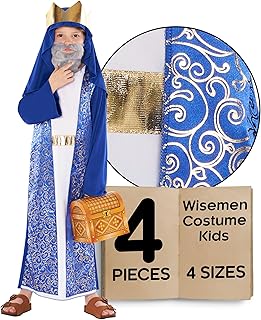 Morph 3 Wise Men Costume Kids, Catholic Saint Costume Kids Biblical Costumes Kids, Nativity Costume Kids, Three Kings Costume