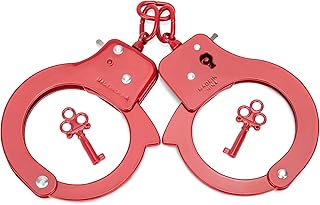 HUALIXUAN Metal Play Handcuffs, Hand Cuffs Police, Toy Handcuffs for Kids