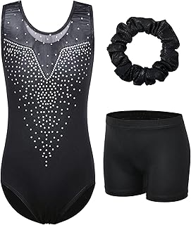 Gymnastics Leotards for Toddler Girls Patriotic Sparkle Red Blue Athletic Dancewear