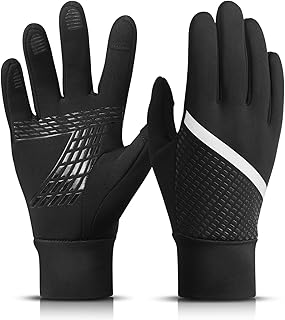 Winter Kids Warm Sports Gloves, Touchscreen Anti-Slip Cold Weather Therma Bike Glove for Running Mountain Snow Ski Boys Girls 6-12 Years