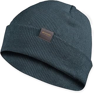 MERIWOOL Kids Beanie - Merino Wool Ribbed Knit Winter Hat for Boys and Girls