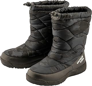 Captain Stag Children's Snow Boots, Cold Weather Shoes, CS Junior, Waterproof Spiked Boots, Back Boa, 7.5-9.1 inches (19-23 cm), Black Camo, Dot