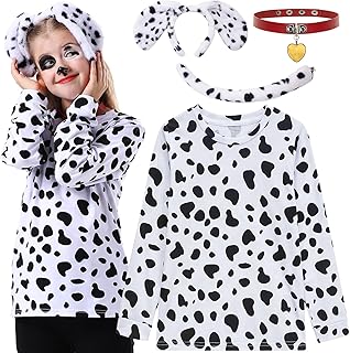 101 Days of School Costume Kids, Boys Dalmatian Clothes Shirt Outfit Ears Headband Accessories