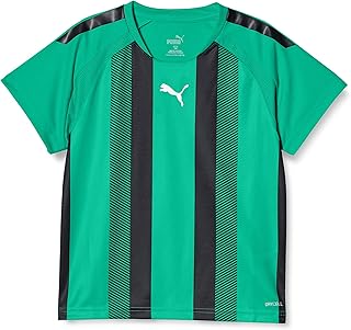 JR 705147 Soccer Sweat-wicking Quick-Drying Short Sleeve T-shirt, TEAMLIGA Striped Game Shirt, Kids