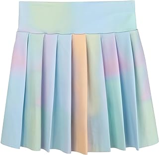 Girls Tennis Skirt Athletic Pleated Skort Kids Golf Skirt with Pockets Sport Shorts for Running School