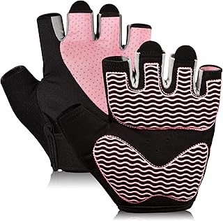 Gym Gloves for Women, Workout Gloves Women, Fingerless Gloves for Weightlifting, Lightweight Breathable Fitness Gloves, Sports Gloves for Training Lifting Weight Cycling Climbing Rowing