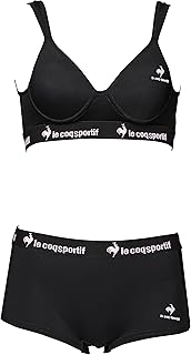 Coq Sportif Sports Bra and Shorts Set (Women's/Top and Bottom) Half Top Shorts (w/Cup/Fit) UV Protection
