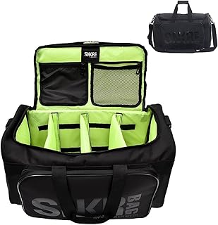Sneaker Bag, Gym Bag, Sports Bag, Duffle Bag for Travel, Shoe Bags for Travel, Gym Bag for Women and Men with 3 Adjustable Compartments, Black