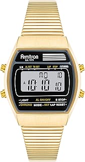 Retro Men's Digital Chronograph Bracelet Watch, 40/8487