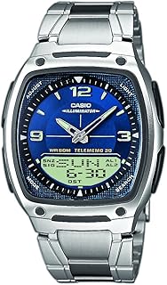 AW-81D-2AVES Mens Dual Display Steel Sports Watch