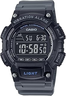 W-736H-8BVCF Gray Sport Watch with Gray Resin Band, Black/Grey, W-736H-8BVCF