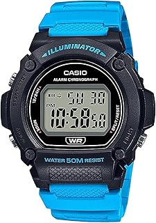Casio W219H Series | Mens Digital Watch | 50M WR | LED Illuminator | 100 SEC Chronograph | 1/100 SEC Stopwatch | Daily Alarm | Hourly Time Signal | Auto Calendar | 7 Year Battery