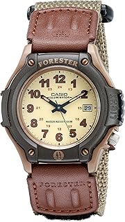 Men's Sport Watch Quartz Nylon Strap, Beige, 20 (Model: FT500WC-5BVCF)