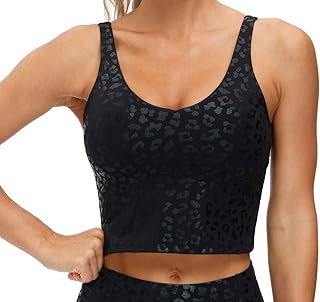 Womens' Sports Bra Longline Wirefree Padded with Medium Support
