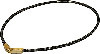 X50 Titanium V-Edge Necklace - Durable Polyester and Metallic Woven Rope, Permeated with Premium Aqua-Titanium and Micro-Titanium Spheres for Sports, Gym, Athletics with Easy Clip On V-Shaped