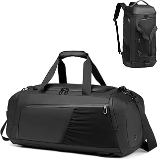 Gym Duffle Bag Waterproof Sports Duffel Bags Travel Weekender Bag for Men Women Overnight Bag with Shoes Compartment, Black, Fashion,business,weekender Overnight Bag,gym Bag