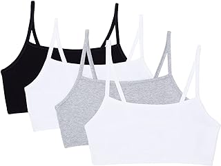 Fruit of the Loom Women's Spaghetti Strap Cotton Pullover Sports Bra Value Pack