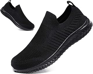 Mens Running Shoes Casual Breathable Walking Shoes Slip-On Shoes Athletic Fashion Sneakers Mesh Workout Sports Shoes Ultra Lightweight Comfortable