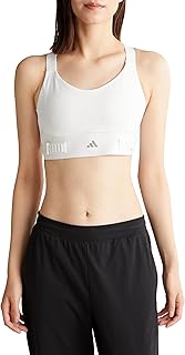 IKV41 Women's Sports Bra, FastImpact Luxe Run High Support Bra, White (IM7706) J/M AB, White (IM7706), Medium