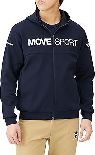 Move Sports S.F.TECH Men's Hooded Sweatshirt, Full Zip Hoodie, Stretch, Sweat Absorbent, UV Protection (UPF 50+)