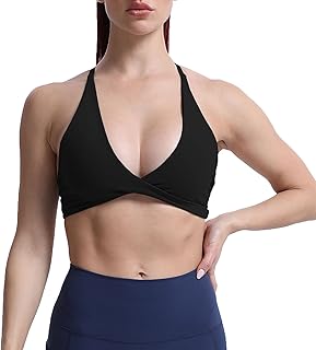 Women's Workout Sports Bras Fitness Backless Padded Sienna Low Impact Bra Yoga Crop Tank Top