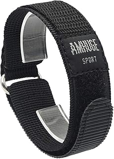 Hook & Loop Nylon Sport Watch Band-Waterproof Outdoor Watch Strap for Men or Women-Choice of Color & Width (18mm, 20mm, 22mm)