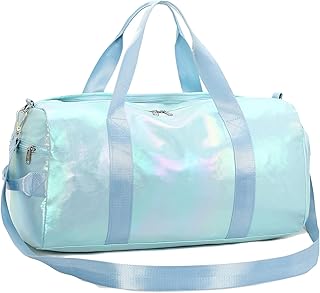Gym Bag Sports Duffle Bag with Wet Pocket Weekender Overnight Bag with Waterproof Shoe Pouch and Air Hole for Men Women Travel Foldable Bag, Green, Gym Bag