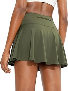 Pleated Tennis Skirt for Women with 4 Pockets Women's High Waisted Athletic Golf Skorts Skirts for Running Casual