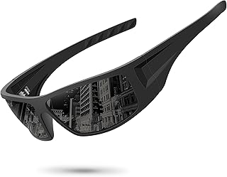 Polarized Sports Sunglasses for Men Women Unbreakable Frame Cycling Fishing Wrap Around Sunglasses UV400 Protection