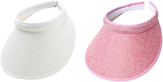 jecvxor Cloth Covered Slip-On Visor for Women, Adjustable Cap Sports Sun Visors for Men