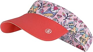 Girls Sports Stretchy Visor Foldable Athletic Sun Visor, Priting Headband with Visor Kids Summer Cooling Cap for Tennis, Golf