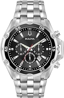 Men's Classic Sport Stainless Steel 6-Hand Chronograph Quartz Watch
