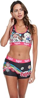 Bratz Women’s Sports Bra and Boxer Briefs Underwear Set with Racerback and Removable Pads