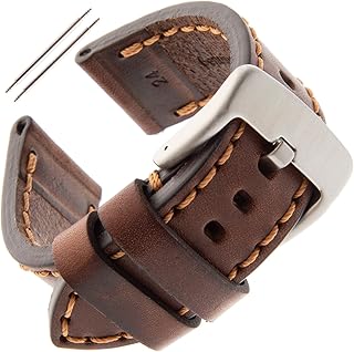 18-28mm Gents Thick and Heavy Sport Calfskin Leather Watch Strap TS62