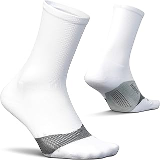 Feetures Elite Light Cushion Mini Crew Sock - Sport Sock with Targeted Compression - (1 Pair)
