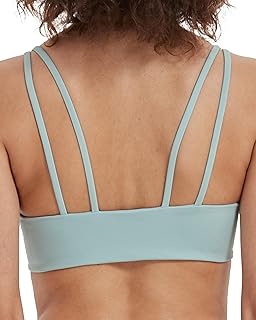 B/C Cup Low Support Crop Sports Bra Low Impact Camisoles Comfy Spaghetti Strap Yoga Gym Workout Bras