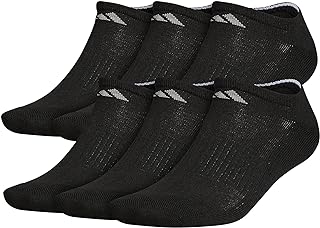 adidas mens Athletic Cushioned No Show Socks With Arch Compression for a Secure Fit (6-pair)