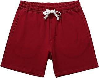 Mens Athletic Workout Shorts 5.5" Cotton Casual Shorts Elastic Waist Joggers Sports Sweat Shorts