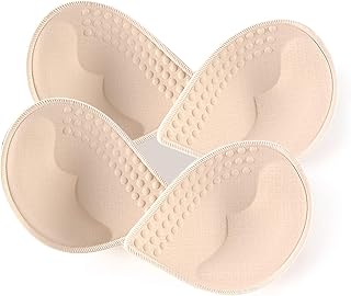 Bra Pad Inserts 3 Pairs, Bra Pads Sewn Padded for Sports Bra A/B/C/D Cup Beige or Black, Green or Grey or Pink Optional