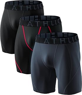 Men's Athletic Cool Dry Compression Shorts, Sports Performance Active Running Tights